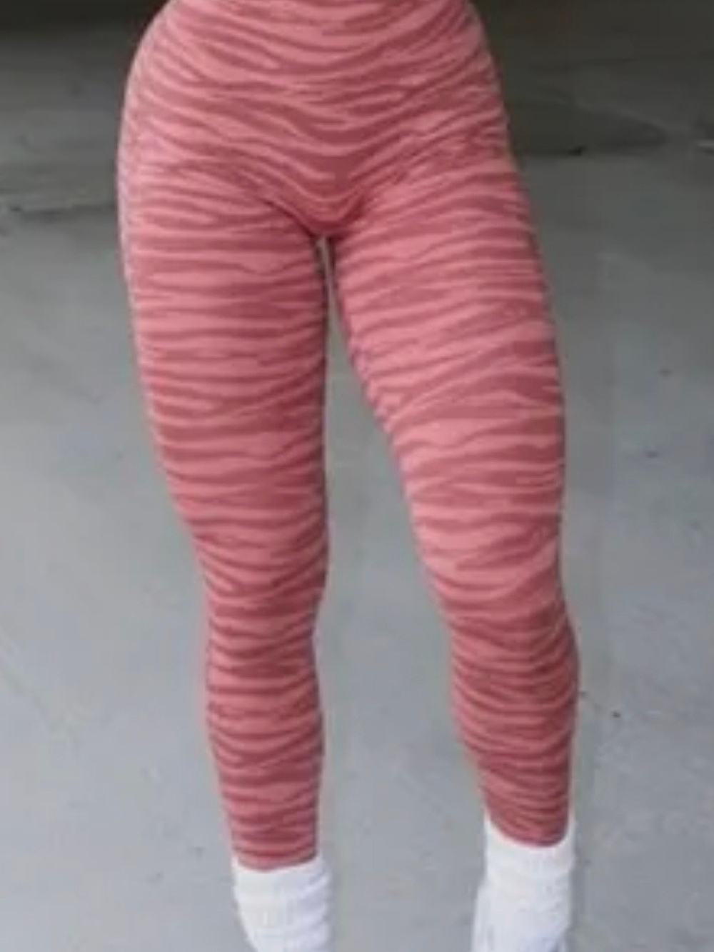 Bombshell Sportswear Pink Zebra-Print Leggings